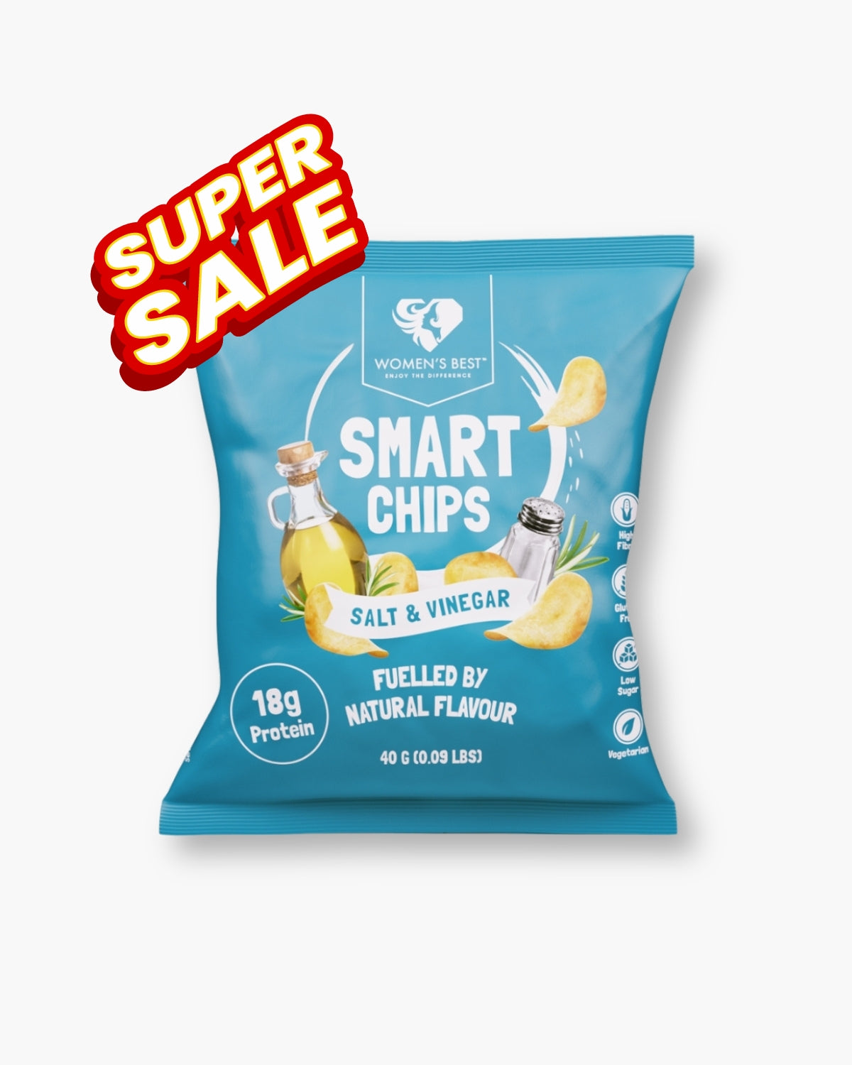 Smart Chips 40g, Salt & Vinegar, Women's Best