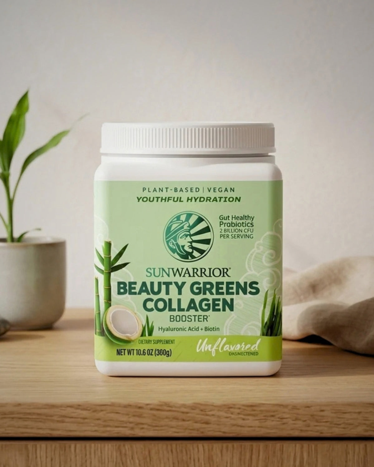 Beauty Greens Collagen Booster Sunwarrior Fara Aroma 300g