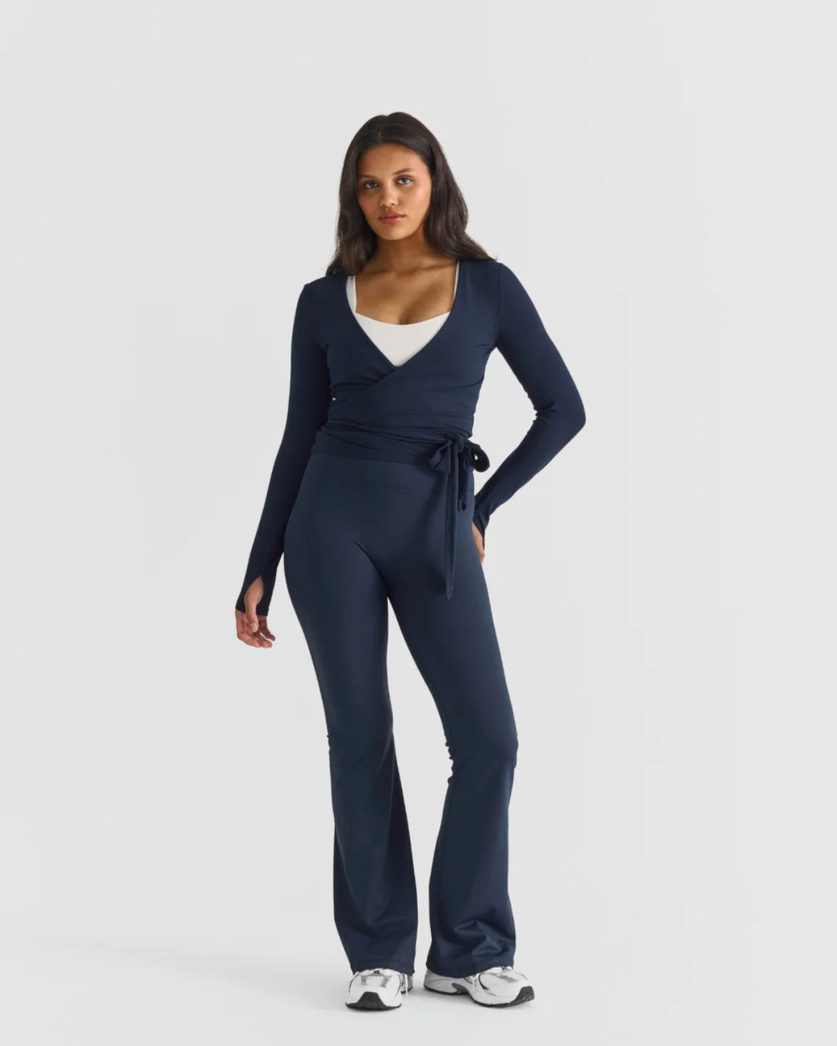 Top Soft Ballet Wrap Sisterly Tribe - Navy