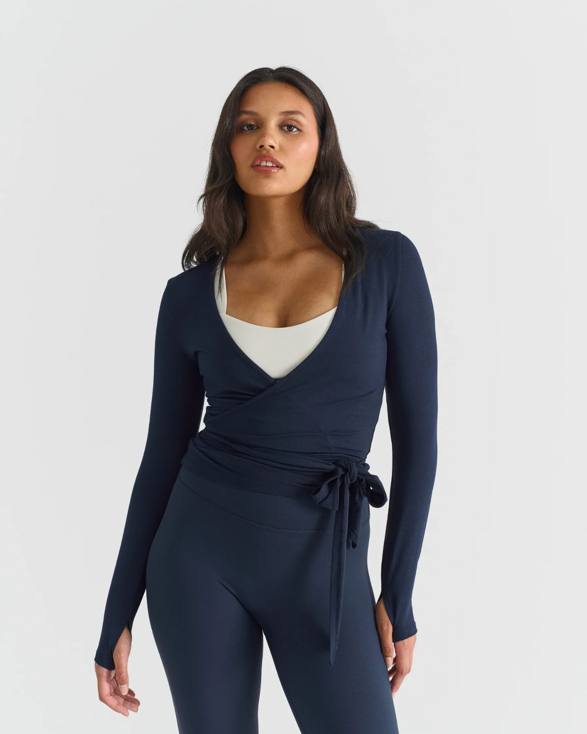 Top Soft Ballet Wrap Sisterly Tribe - Navy
