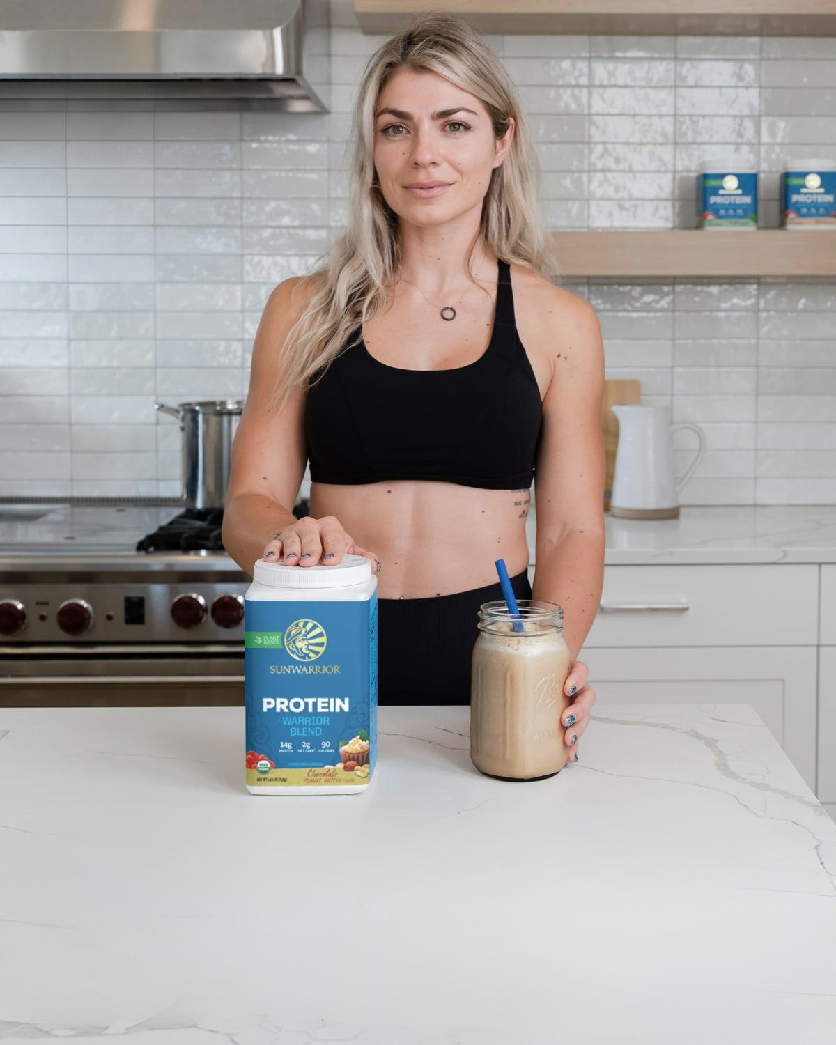 Proteina Vegana Sunwarrior Unt de Arahide cu Ciocolata 750g