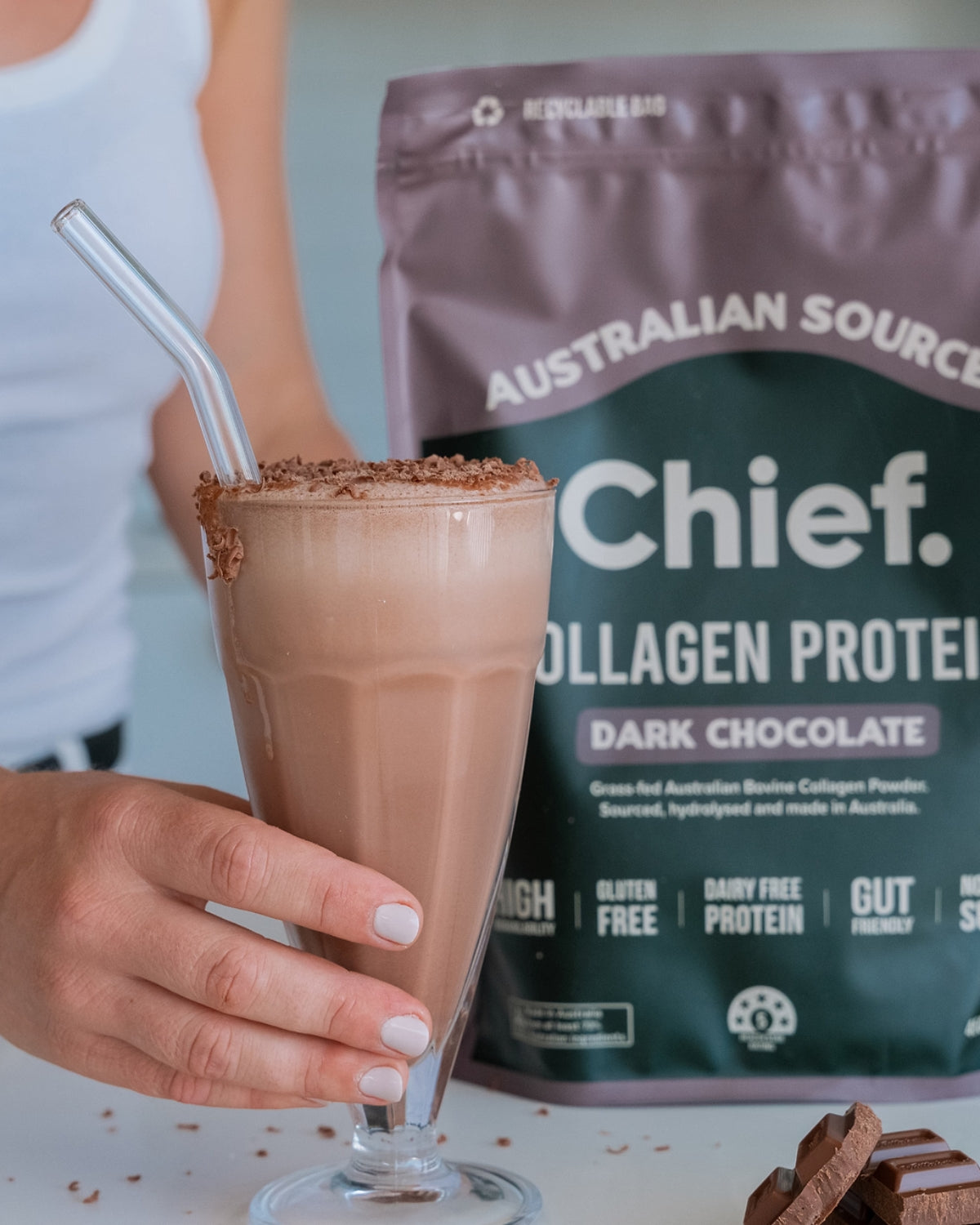 Chief, Proteina Ciocolata Neagra, 450g