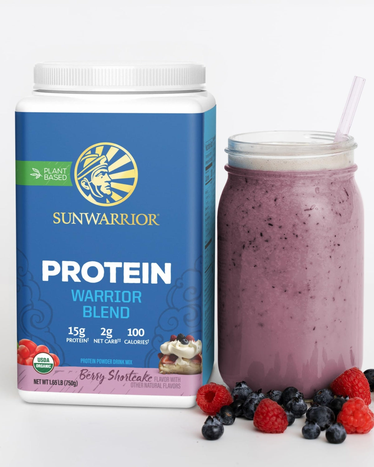 Proteina Vegana Sunwarrior Fructe de Padure 750g