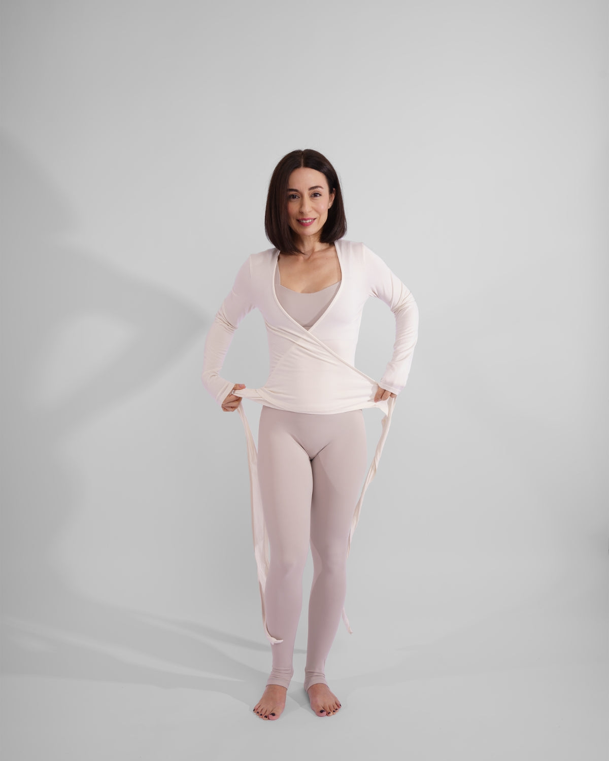 Top Soft Ballet Wrap Sisterly Tribe - Off White