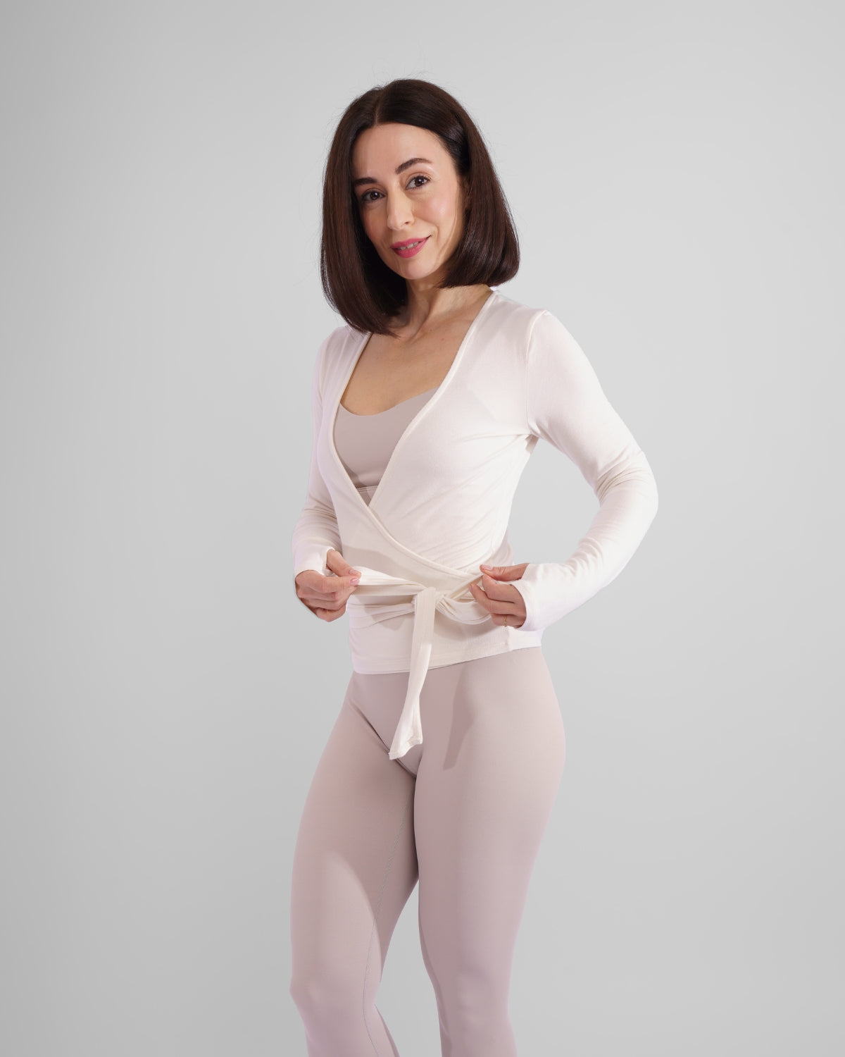 Top Soft Ballet Wrap Sisterly Tribe - Off White