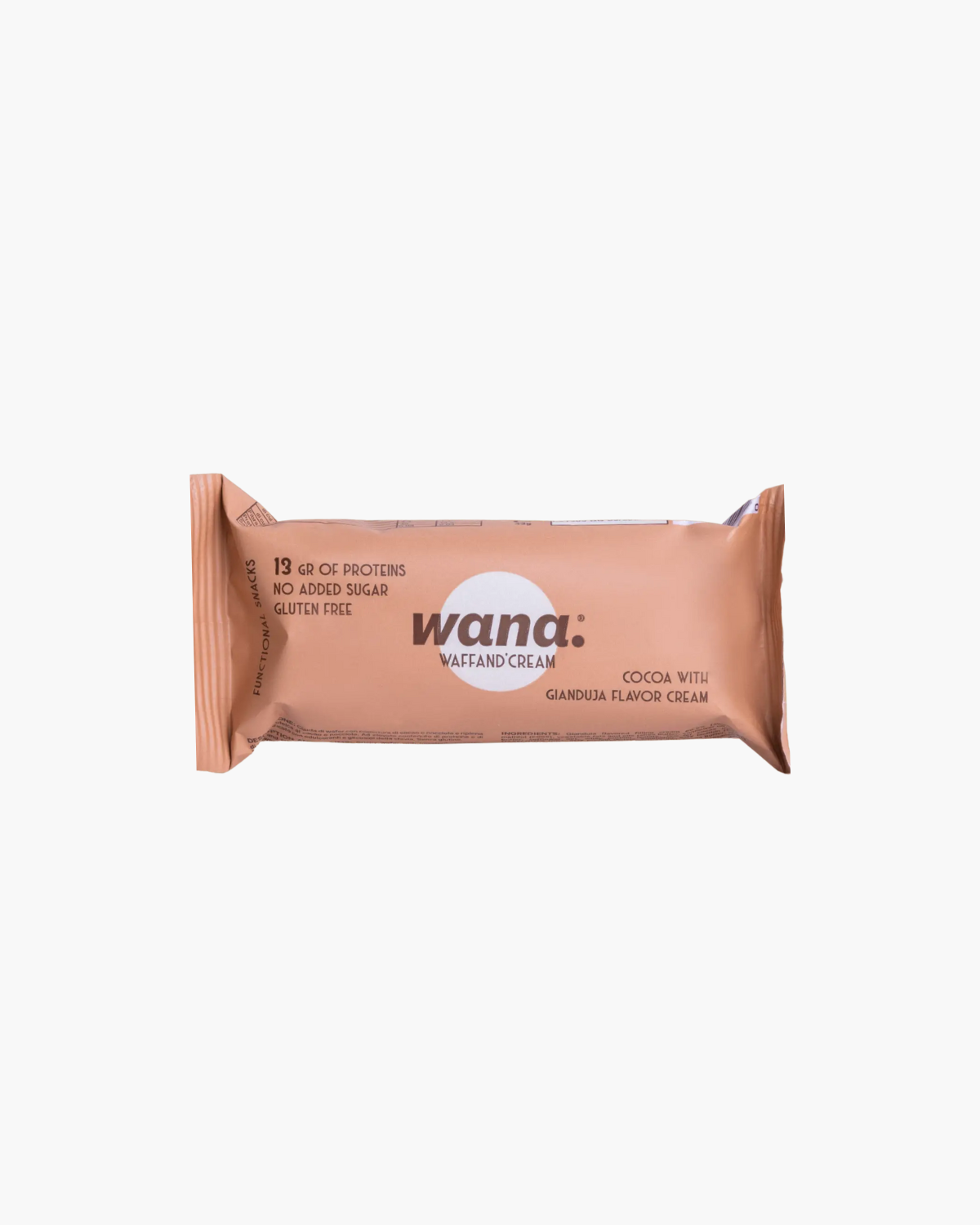 Napolitana Proteica Crocanta cu Cacao, Alune si Gianduia, 43 g, Wana