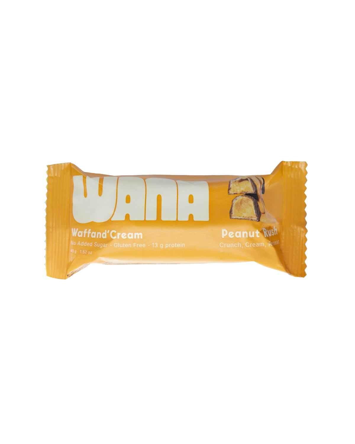 Napolitana Proteica Crocanta cu Cacao si Unt de Arahide, 43 g, Wana